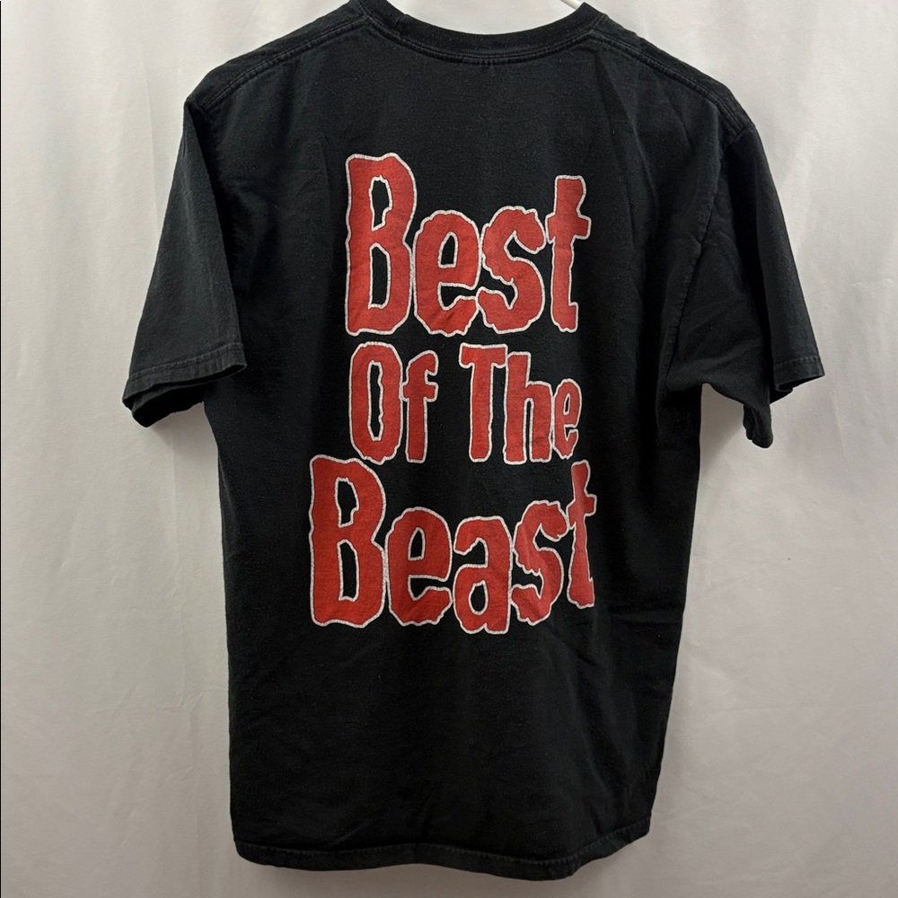 Iron Maiden Best Of The Beast T-shirt Medium Men’s Black Hanes Heavyweight Y2K - Picture 5 of 8